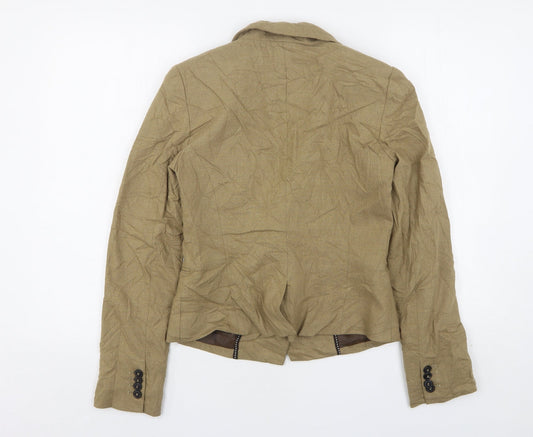 Mango Womens Beige Wool Jacket Suit Jacket Size M
