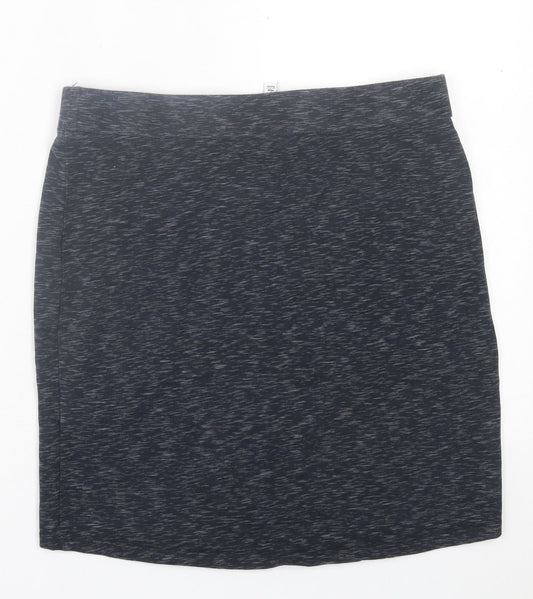 h7m Womens Grey Cotton A-Line Skirt Size M