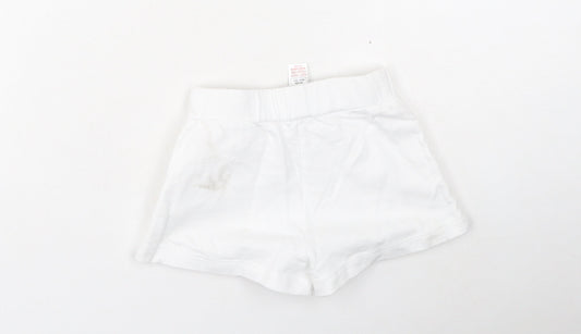 Dunnes Stores Girls White Cotton Cropped Leggings Size 18-24 Months