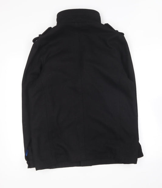 New Look Womens Black Overcoat Coat Size S