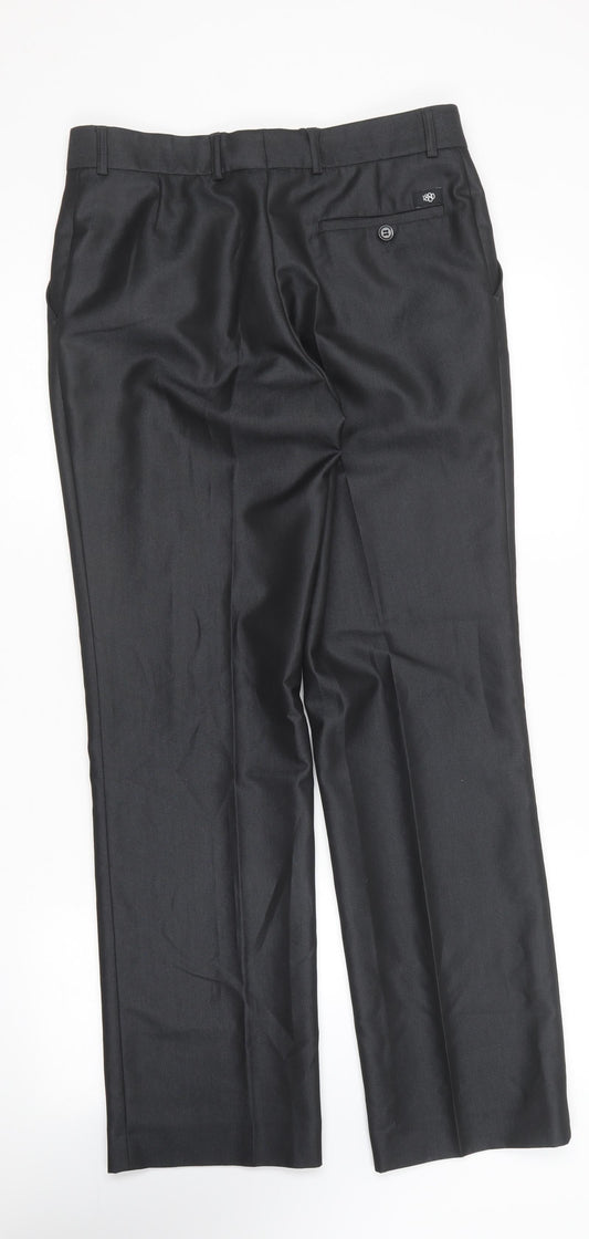 1880 Club Womens Black Polyester Trousers Size 14 L31 in Regular