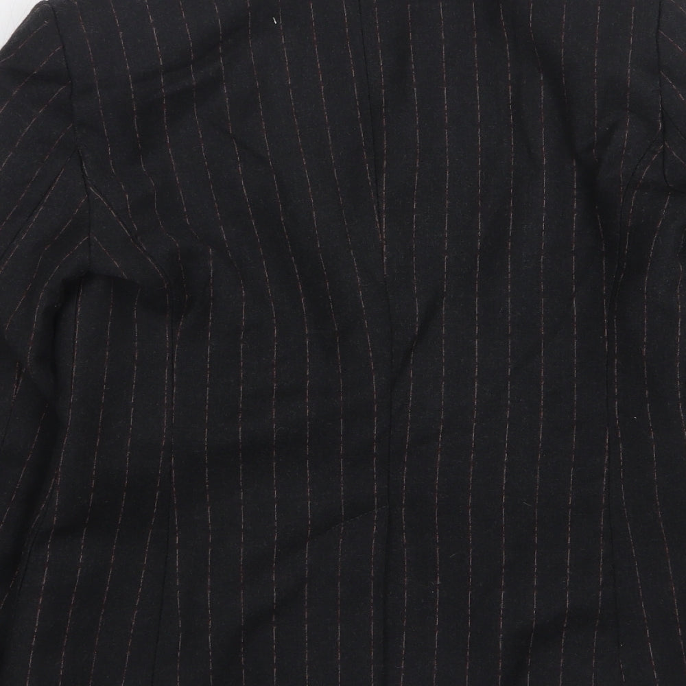 Marks and Spencer Womens Grey Striped Wool Jacket Suit Jacket Size 12