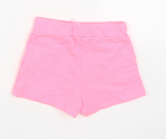 Dunnes Stores Girls Pink Polyester Cropped Trousers Size 18-24 Months Tie
