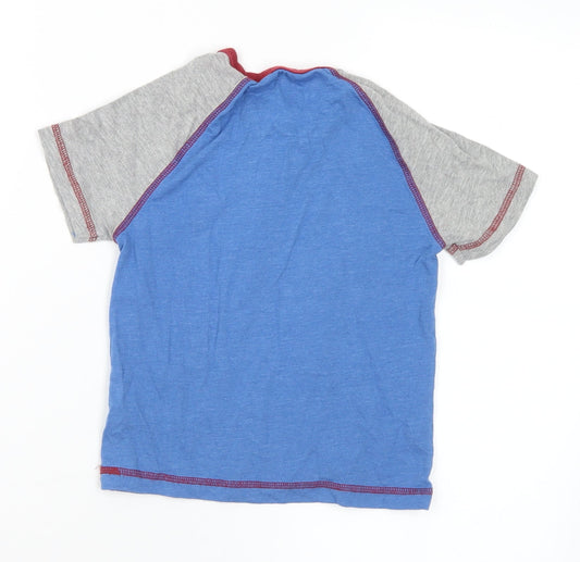 NEXT Boys Multicoloured Cotton Basic T-Shirt Size 2-3 Years Crew Neck - Bus