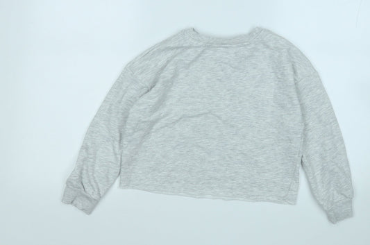 George Girls Grey Cotton Pullover Sweatshirt Size 7-8 Years - Kind