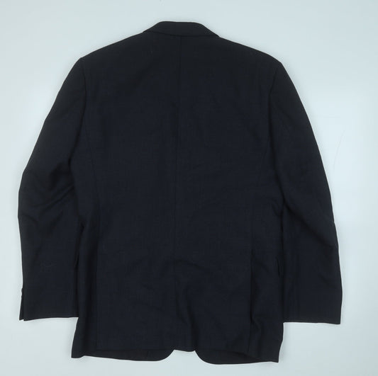Preworn Mens Grey Polyester Jacket Suit Jacket Size 40