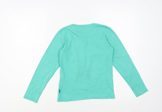 Name It Boys Green Cotton Pullover T-Shirt Size 7-8 Years Crew Neck Pullover