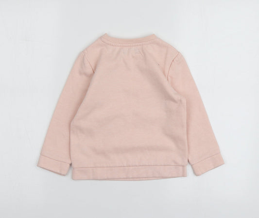 Abcd R Girls Pink Geometric Polyester Cape Sweatshirt Size 5 Years