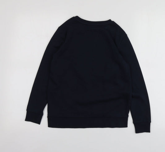 Dunnes Stores Boys Blue Geometric Cotton Pullover Sweatshirt Size 8-9 Years - Santa Hoodie