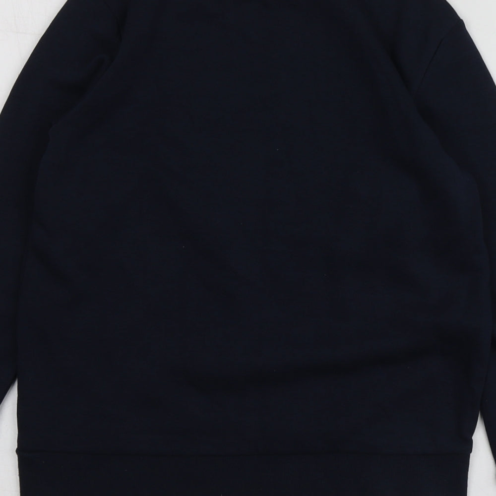 Dunnes Stores Boys Blue Geometric Cotton Pullover Sweatshirt Size 8-9 Years - Santa Hoodie
