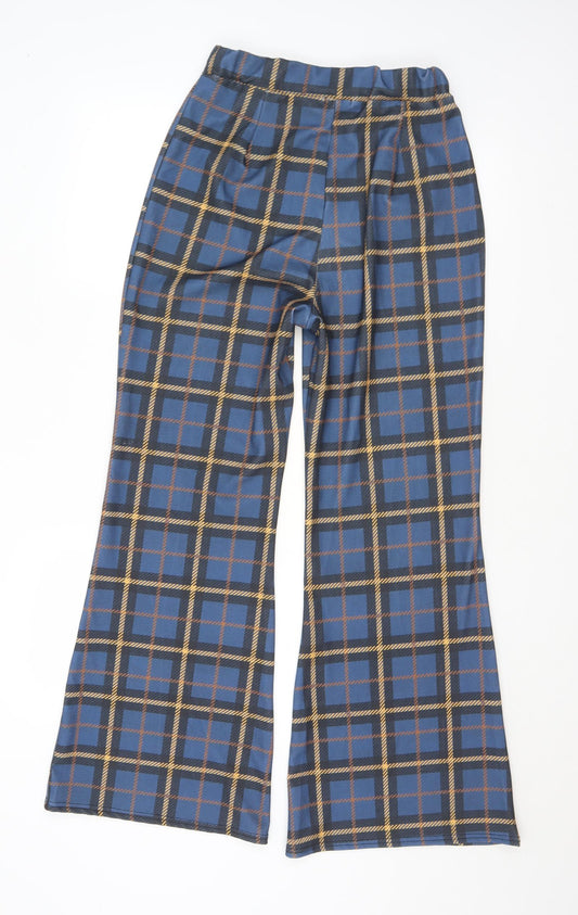 Chemistry Womens Multicoloured Plaid Polyester Trousers Size 25 in L31 in Regular