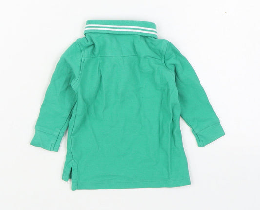 Dunnes Stores Boys Green 100% Cotton Basic Polo Size 3-6 Months Collared Pullover - Ireland