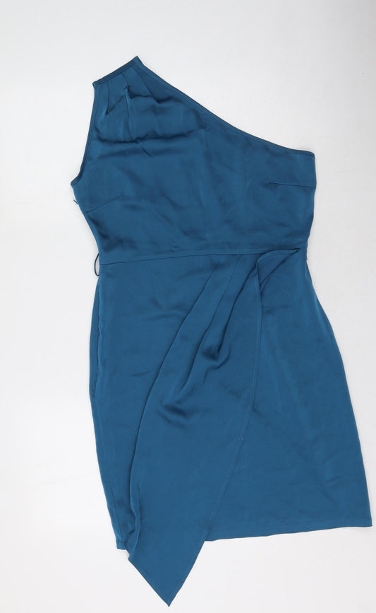 sheilay Womens Blue Polyester Bodycon Size M Square Neck