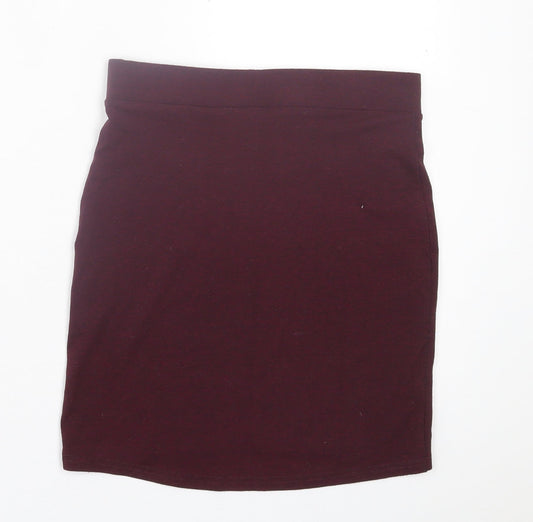 H&M Womens Purple Polyester A-Line Skirt Size XS