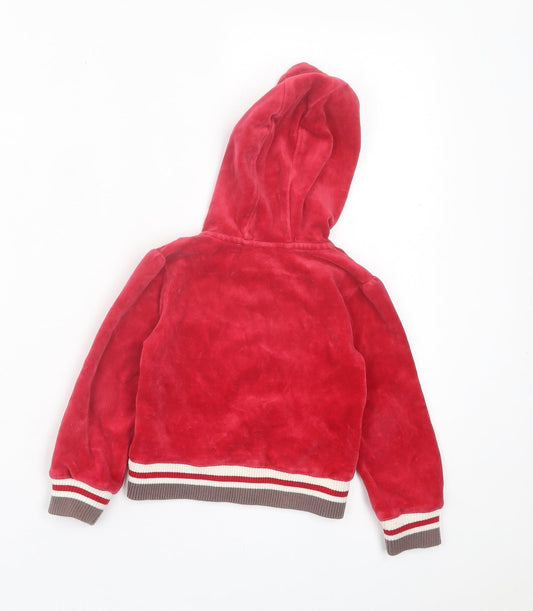 adams girl Girls Red Polyester Full Zip Hoodie Size 2 Years Zip