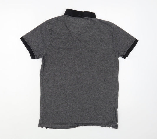 Peter Werth Mens Grey Cotton Polo Size XS Collared Button