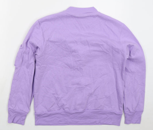 Topshop Womens Purple Polyester Pullover Sweatshirt Size 12 Pullover