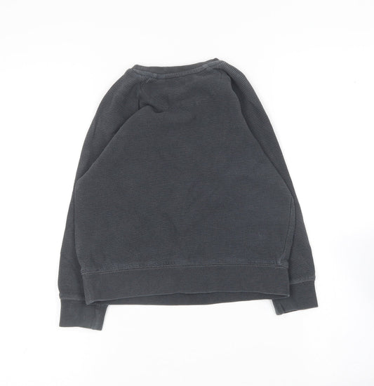 NEXT Boys Grey Round Neck Cotton Pullover Jumper Size 5 Years