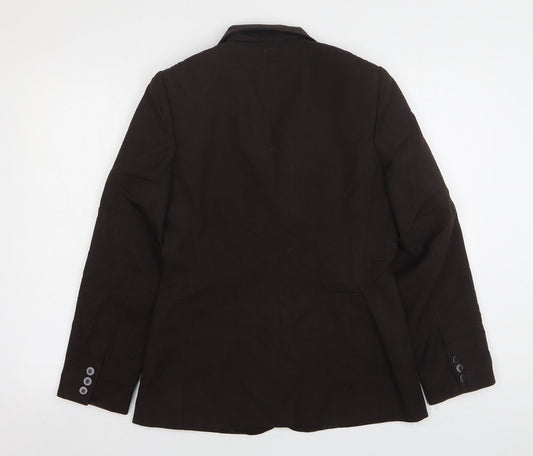 Berkertex Womens Brown Polyester Jacket Suit Jacket Size 10
