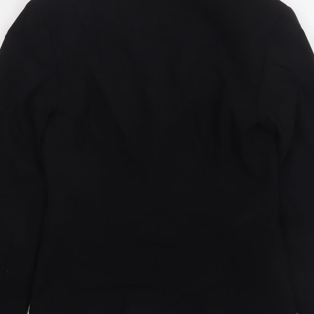 John Lewis Womens Black Polyester Jacket Suit Jacket Size 8