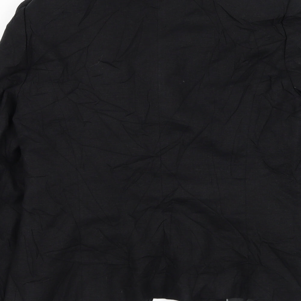 Marks and Spencer Womens Black Jacket Blazer Size 12 Button