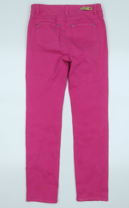 Gerry Weber Womens Pink Cotton Straight Jeans Size 28 in L27 in Regular