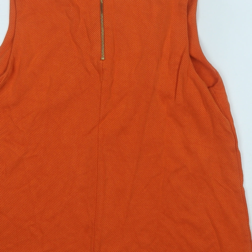 Marks and Spencer Womens Orange Round Neck Polyester Pullover Jumper Size 12