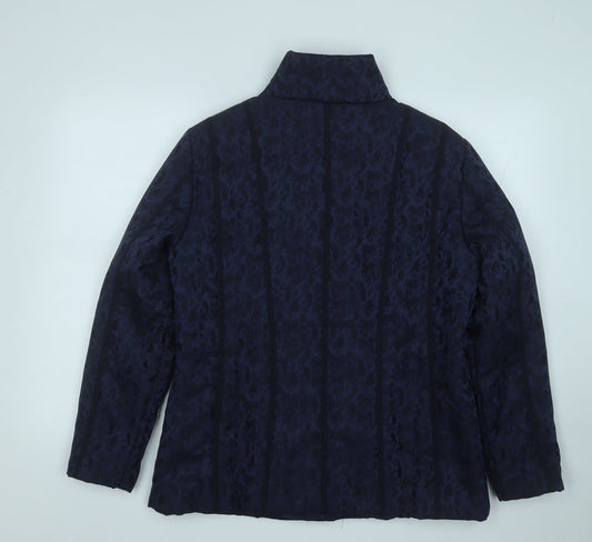 ANNA ROSE Womens Blue Floral Jacket Size 16