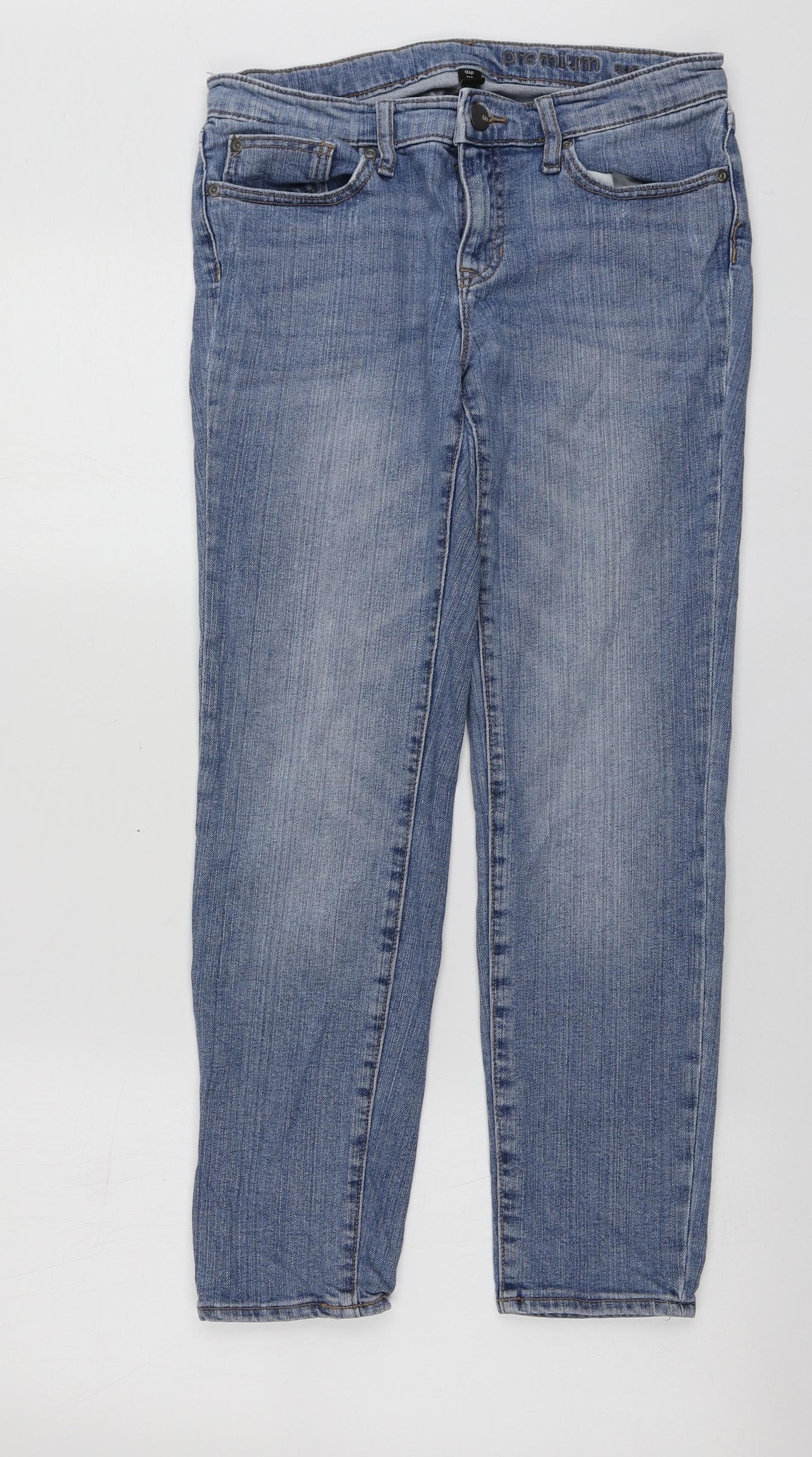 Gap Womens Blue Cotton Skinny Jeans Size 6 L26 in Regular