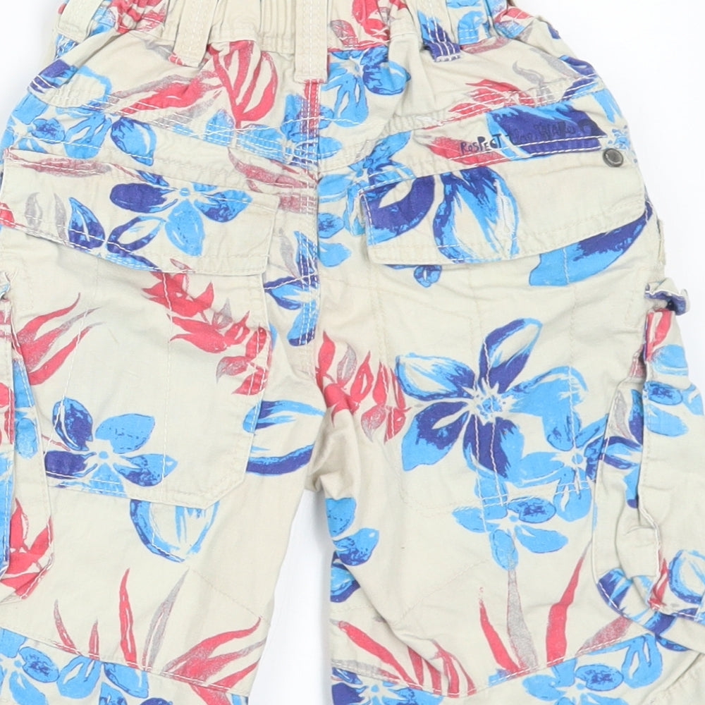NEXT Boys Multicoloured Floral Cotton Bermuda Shorts Size 6 Years Regular