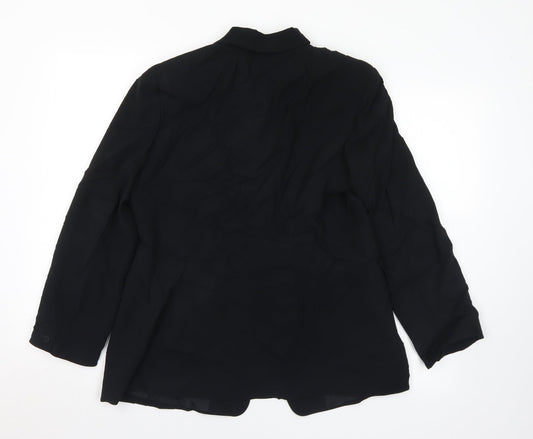 Linea Womens Black Triacetate Jacket Suit Size 14