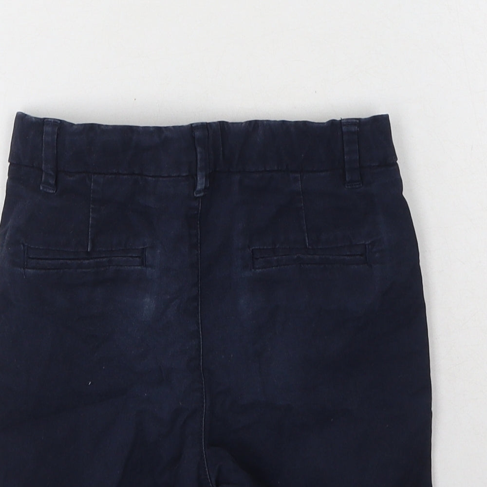 Marks and Spencer Boys Blue Cotton Cargo Shorts Size 5-6 Years Regular