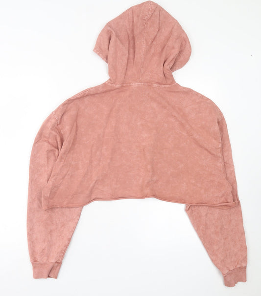 ASOS Womens Pink Cotton Pullover Hoodie Size 6 Pullover