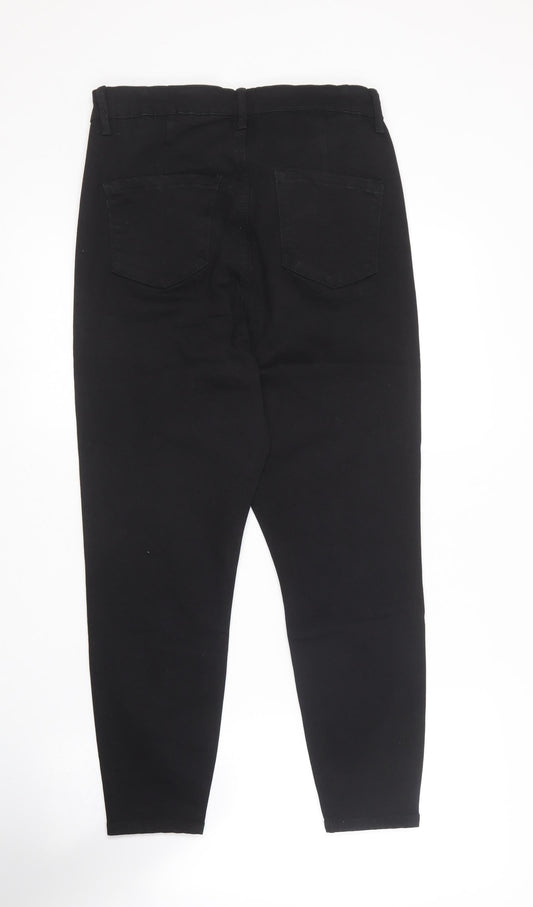 Denim Co Womens Black Cotton Jegging Trousers Size 16 L22 in Regular