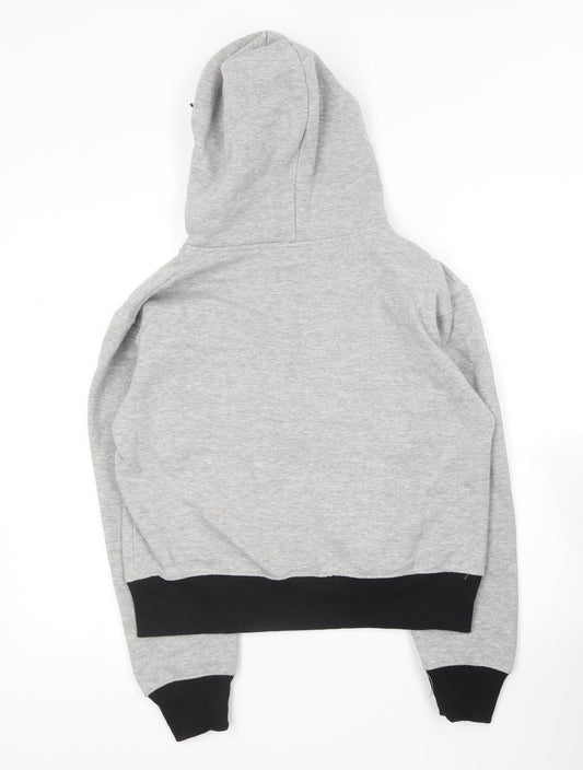 Boogy Girls Grey Cotton Full Zip Hoodie Size L