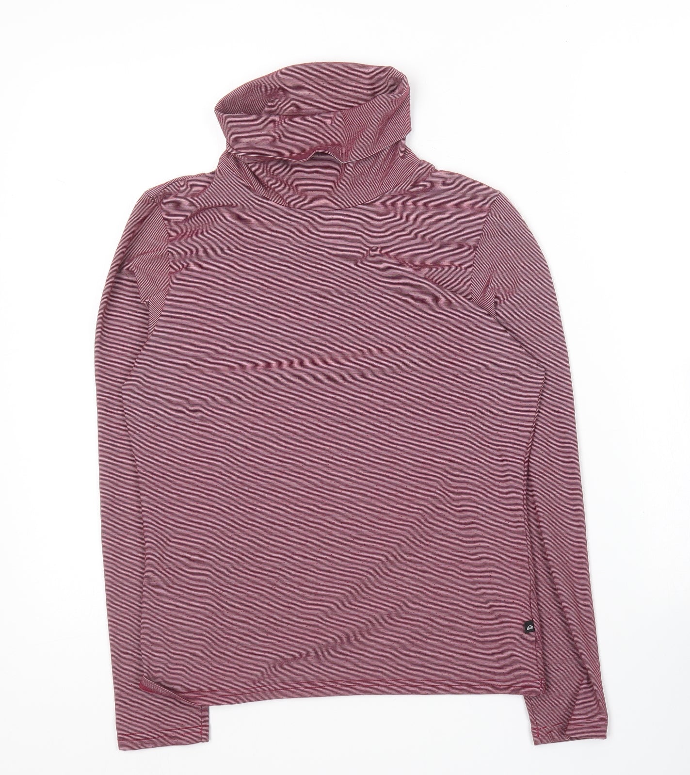ellesse Womens Purple Roll Neck Striped Polyester Pullover Jumper Size L
