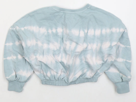 NEXT Girls Blue Cotton Pullover Sweatshirt Size 5 Years Pullover - South Palm Beach
