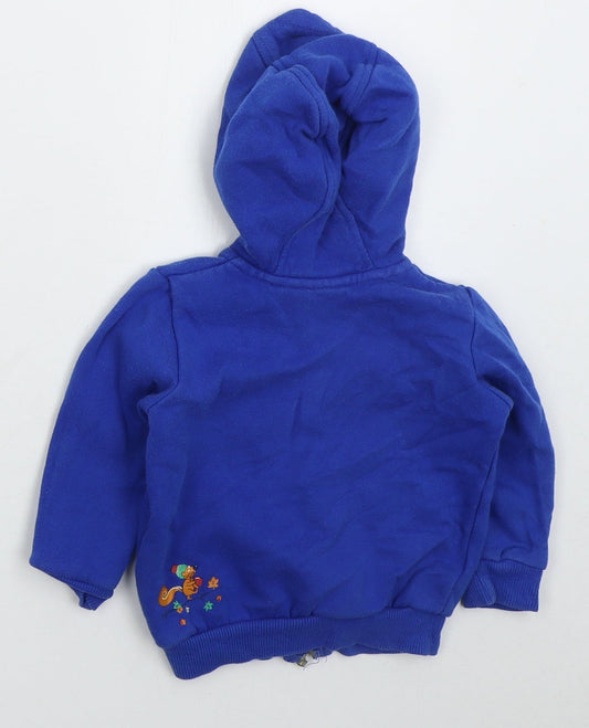 Lupilu Boys Blue Jacket Size 6-9 Months Zip - The Best Friends Fox Squirrel