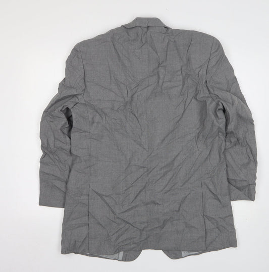 Trevira Mens Grey Wool Jacket Suit Jacket Size 44