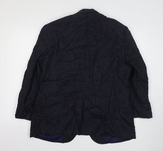 Marks and Spencer Mens Blue Wool Jacket Suit Jacket Size 44