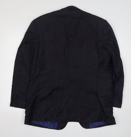 Seconds Mens Blue Wool Jacket Suit Jacket Size 44