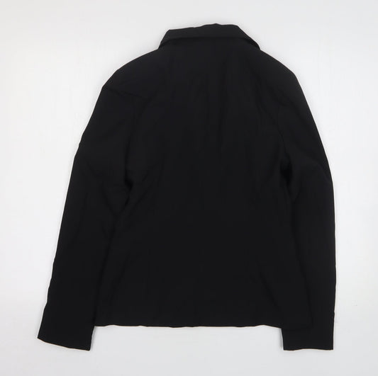 Papaya Womens Black Polyester Jacket Suit Jacket Size 10
