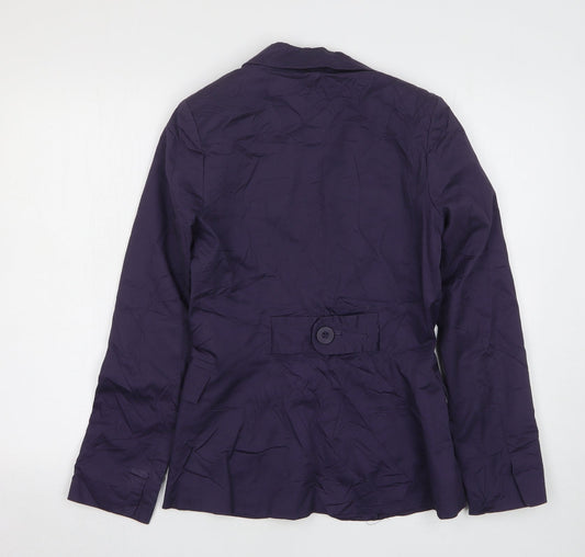 New Look Womens Blue Cotton Jacket Suit Jacket Size 10