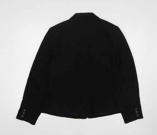 Rafaella Womens Black Polyester Jacket Suit Jacket Size 12