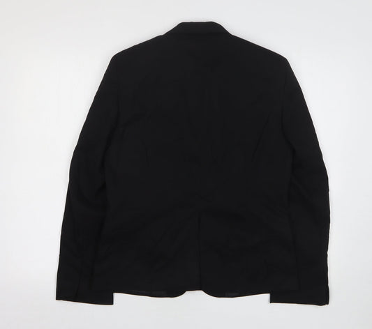 Kit Womens Black Polyester Jacket Suit Jacket Size 12