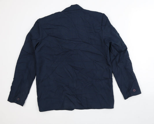 Preworn Womens Blue Check Jacket Blazer Size 12