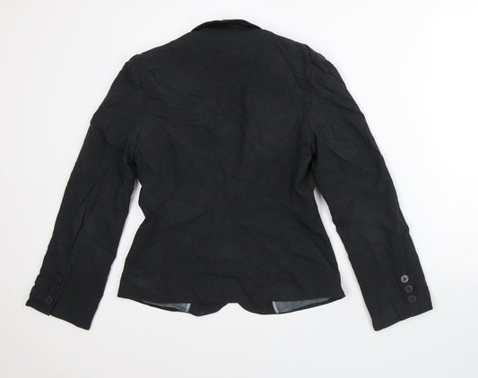 Marks and Spencer Womens Black Striped Jacket Blazer Size 10