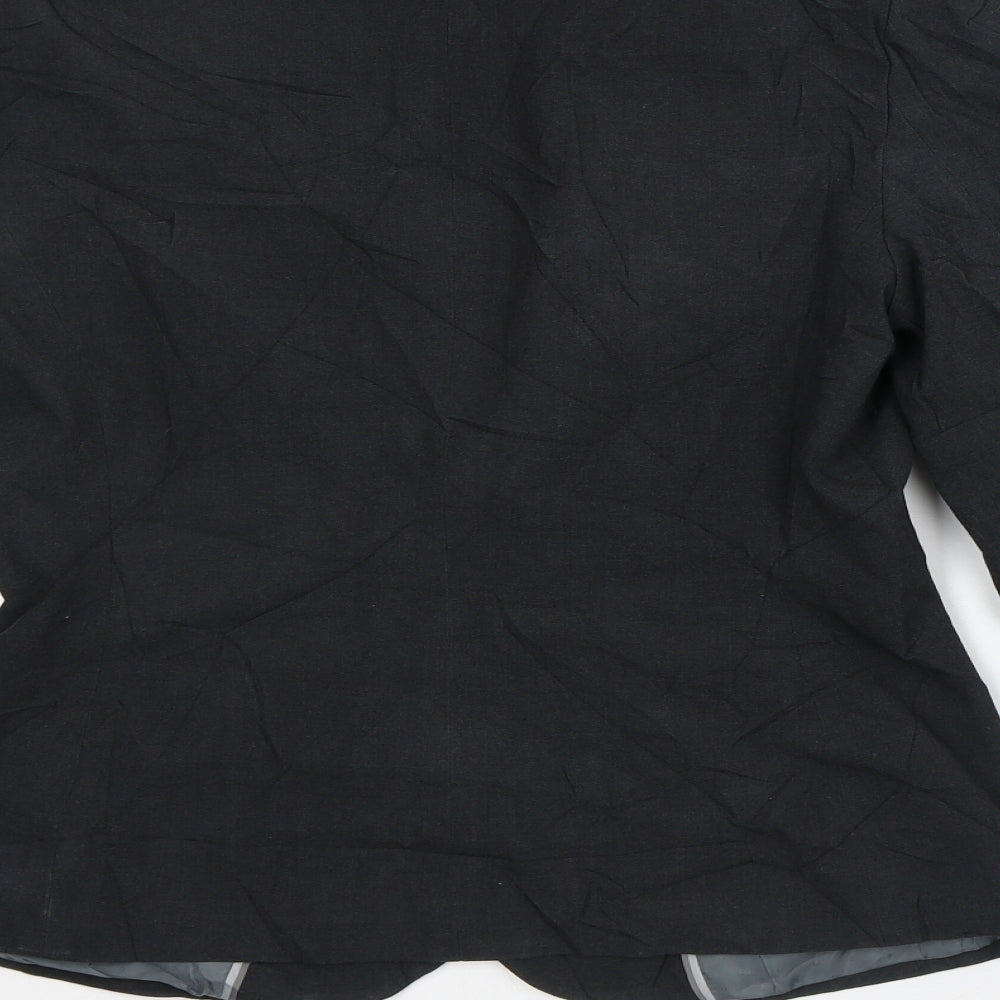 Marks and Spencer Womens Black Striped Jacket Blazer Size 10