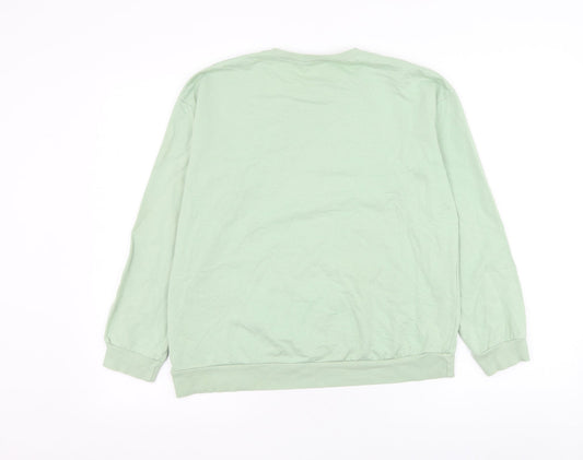 Select Womens Green Cotton Pullover Sweatshirt Size M Pullover - Be Kind