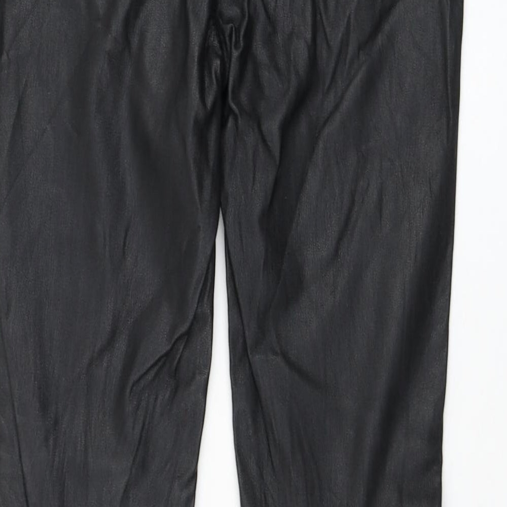H&M Womens Black Polyester Capri Leggings Size 8 L28 in